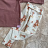 handgemaakte legging met giraffen