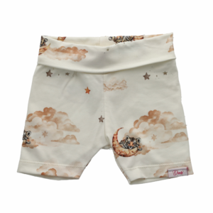 Kinder bikershort met uniek maan design, handgemaakt.