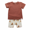 Kinderkleding set met shirt en bikershort in leeuw print