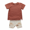 Handgemaakt kindershirt met bijpassende bikershort met maan design van Dieuw