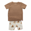 Handgemaakt shirt met bijpassende bikershort in leeuw design